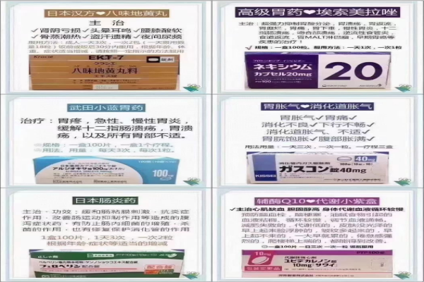 日本汉方八味地黄丸,埃索美拉唑,武田小蓝胃药,胃胀气,肠炎药,辅酶Q10代谢小紫盒